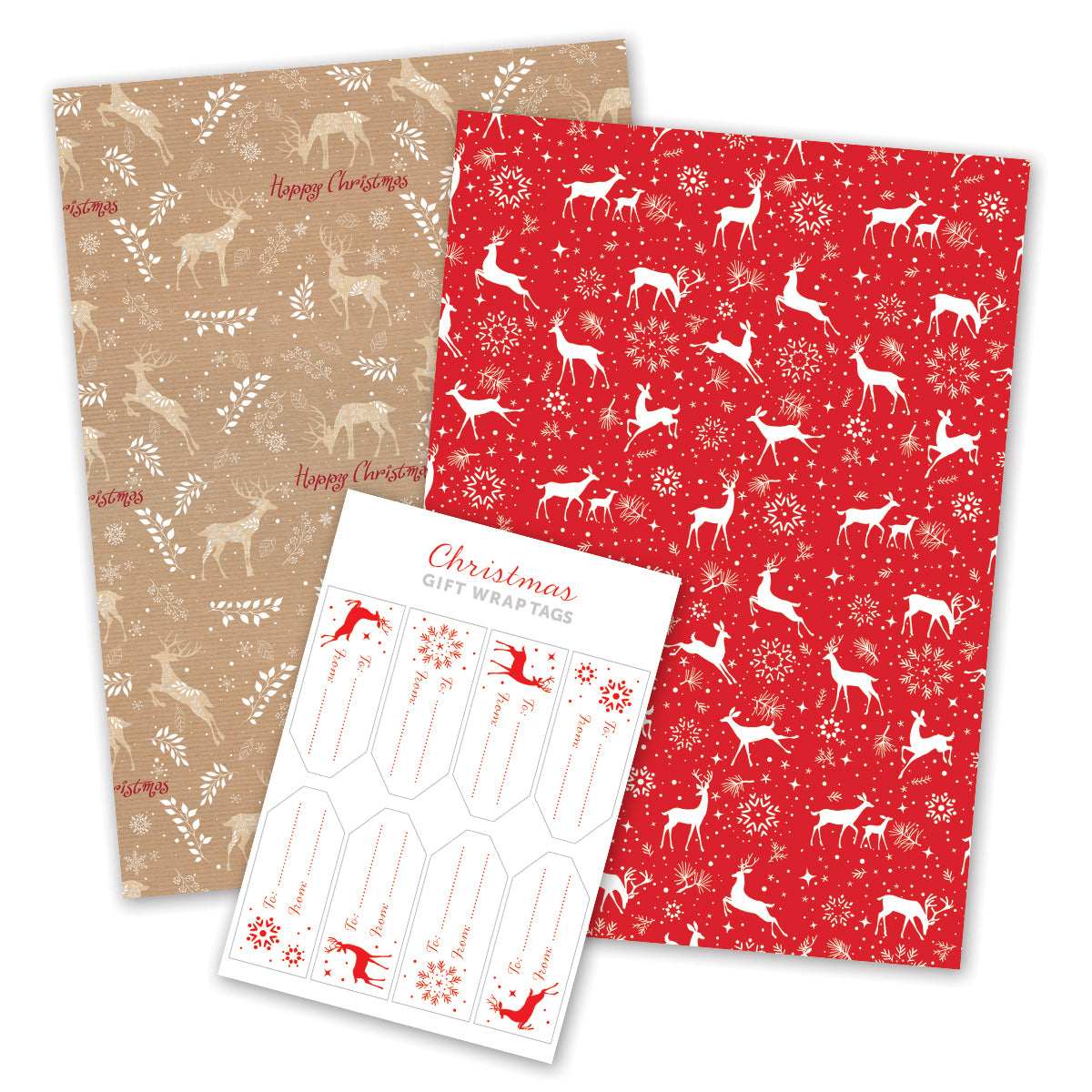 Gift Wrap- Christmas Stags